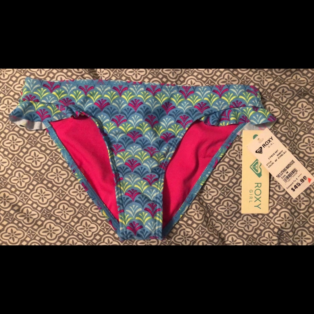 ROXY Girl Tsunami Ruffle Swim Bottoms